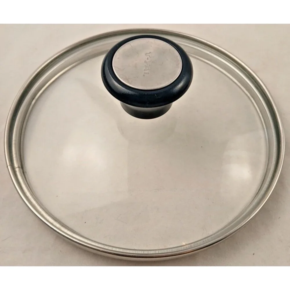 T-Fal Black Knob Glass Pot Replacement Lid Only-Inner Appx 7